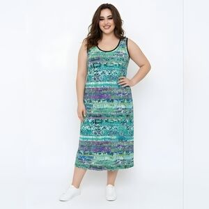Avenue Women's Multicolor Plus Sized Sleeveless Maxi Dress - Size 22/24